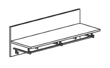 Вешалка с полкой 89 (серия 2)