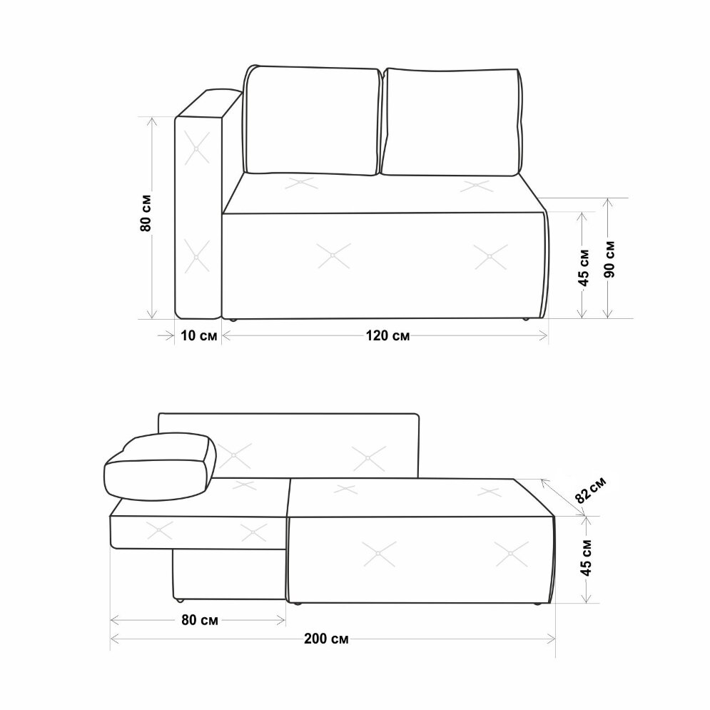 Диван на независимом пружинном блоке 1010 