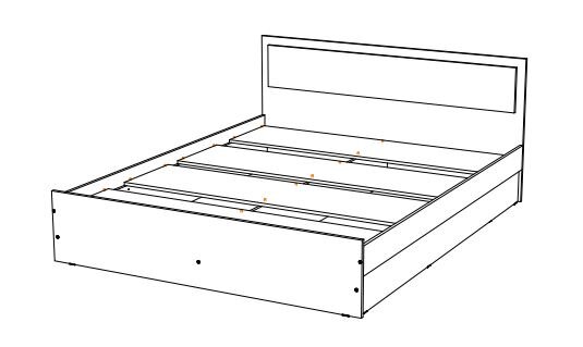 Кровать двуспальная Фиеста  