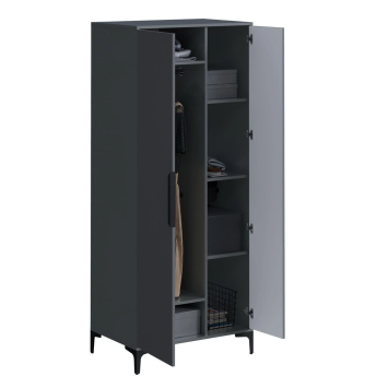 Шкаф 2-х створчатый Кимберли, Графит