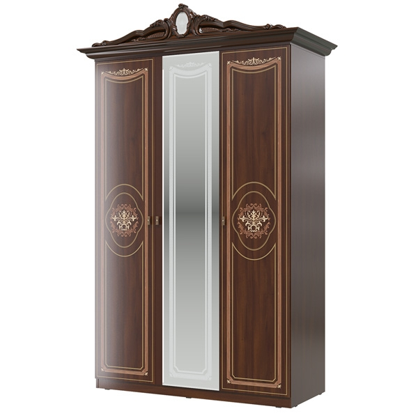 Шкаф 3-х дверный СГ-01 Грация, Орех 