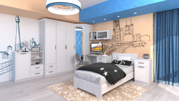 Шкаф угловой ШиК-3 (Уголок школьника 2)