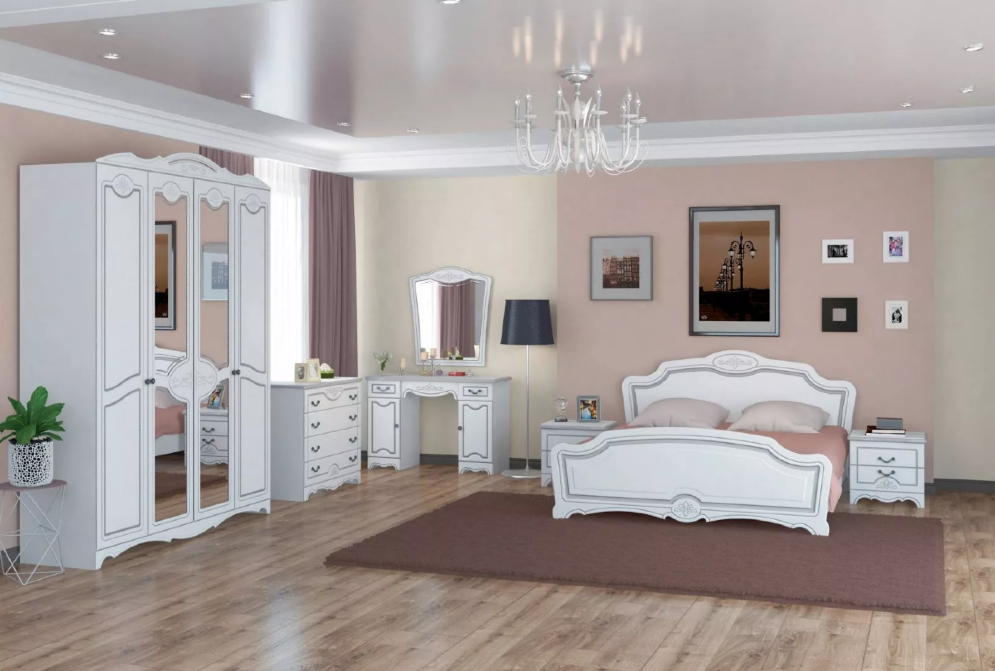 Тумба прикроватная Лотос, Белый 