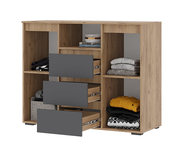 Комод КМ-01 Хелен, Графит 