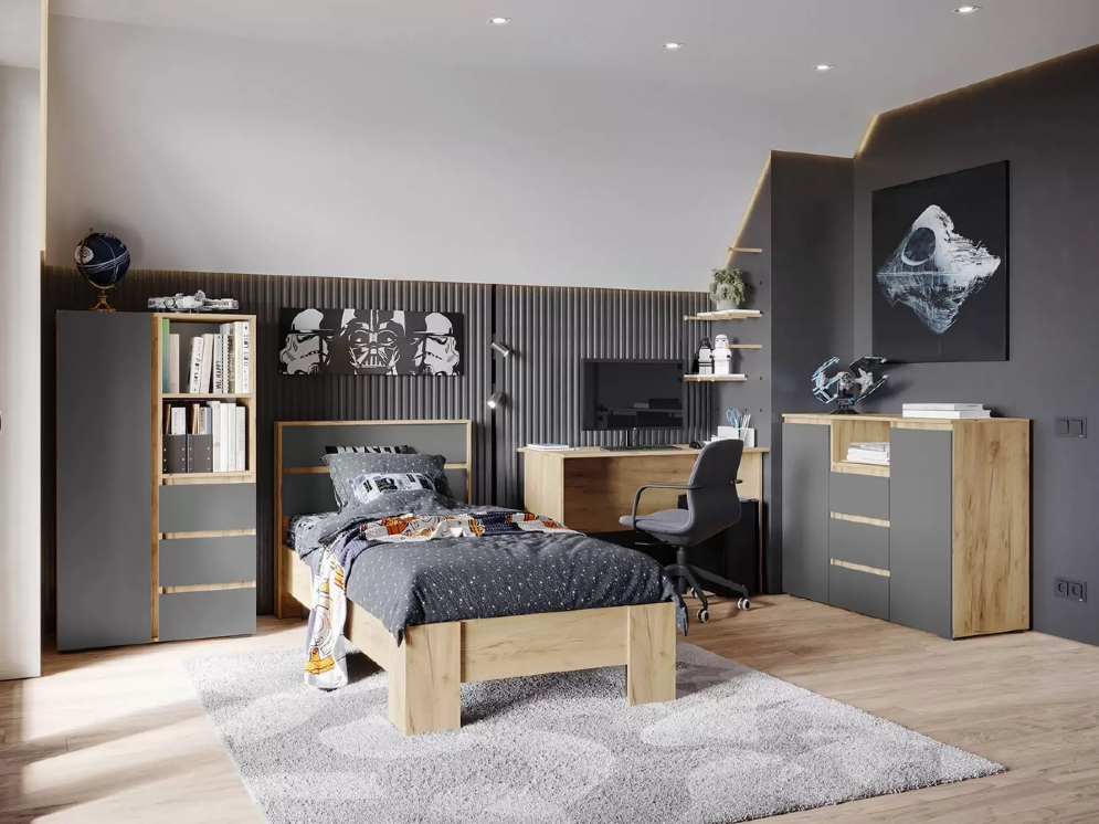 Комод КМ-01 Хелен, Графит 