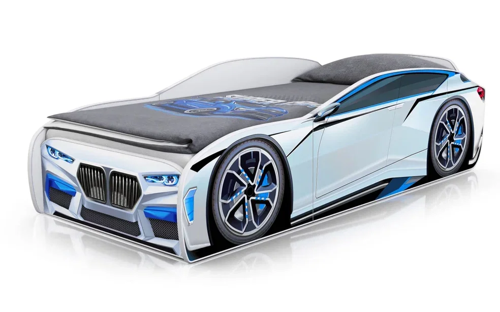 Кровать-машина Little Kiddy, белый 