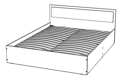 Кровать двуспальная с подъемным механизмом Фиеста  