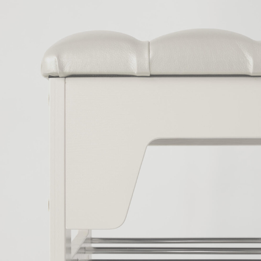 Банкетка Грейс с каретной стяжкой ,орех 