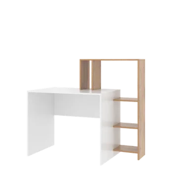 Стол-стеллаж Парус, белый/вотан