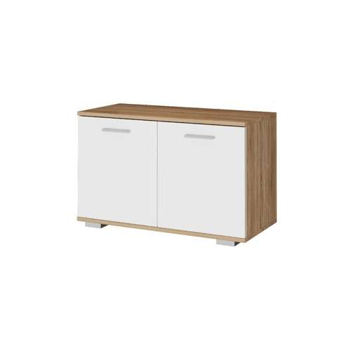 Обувница 800 Италия, Сонома/белый глянец 