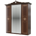 Шкаф 4-х дверный СГ-02 Грация, Орех 