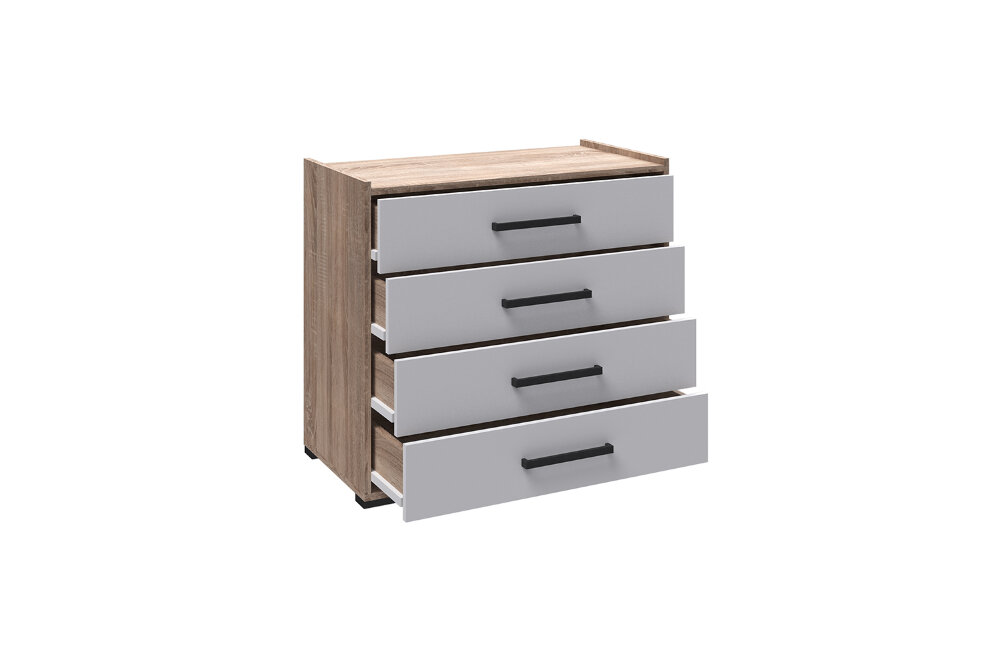Комод Соната, Дуб сонома/Белый  