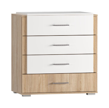 Комод Бьянка, Сонома / Белый глянец