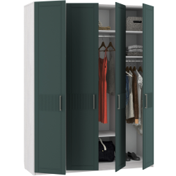 Шкаф 4-х дверный Андрэа, Анкор светлый/Авокадо