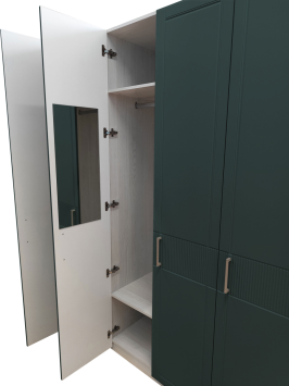 Шкаф 4-х дверный Андрэа, Анкор светлый/Авокадо