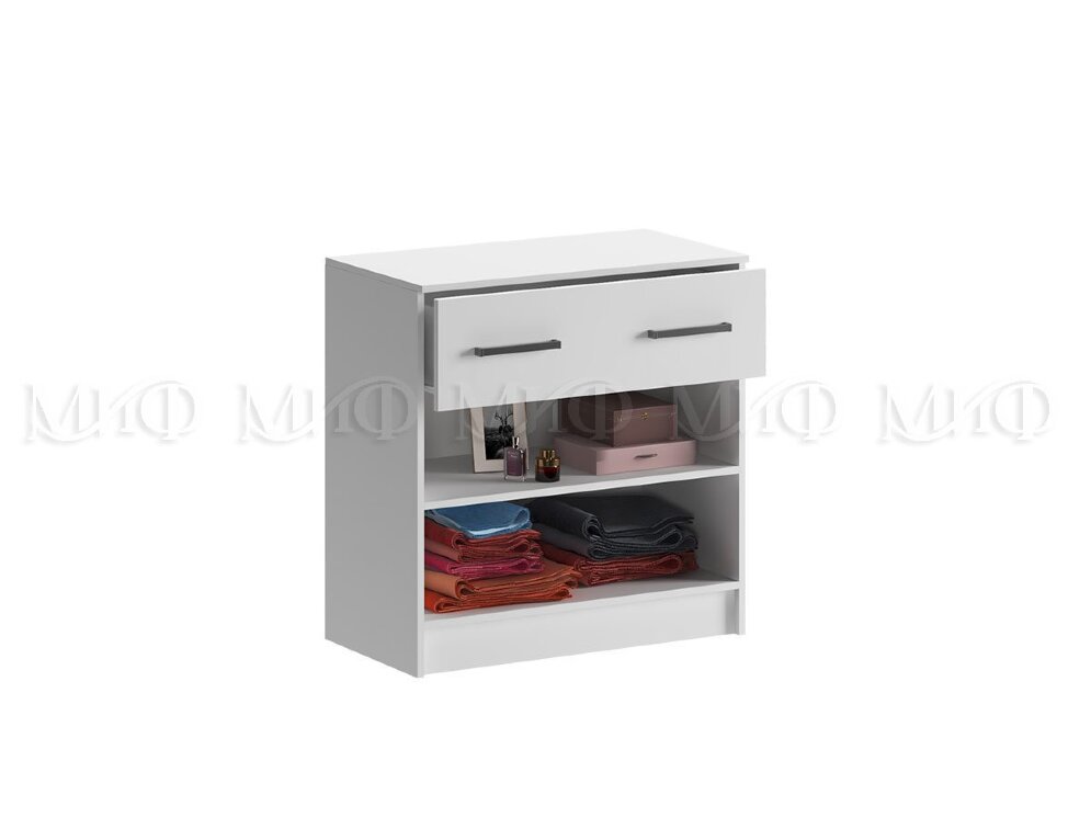 Комод ящиком и 2 дверьми Бася, белый 