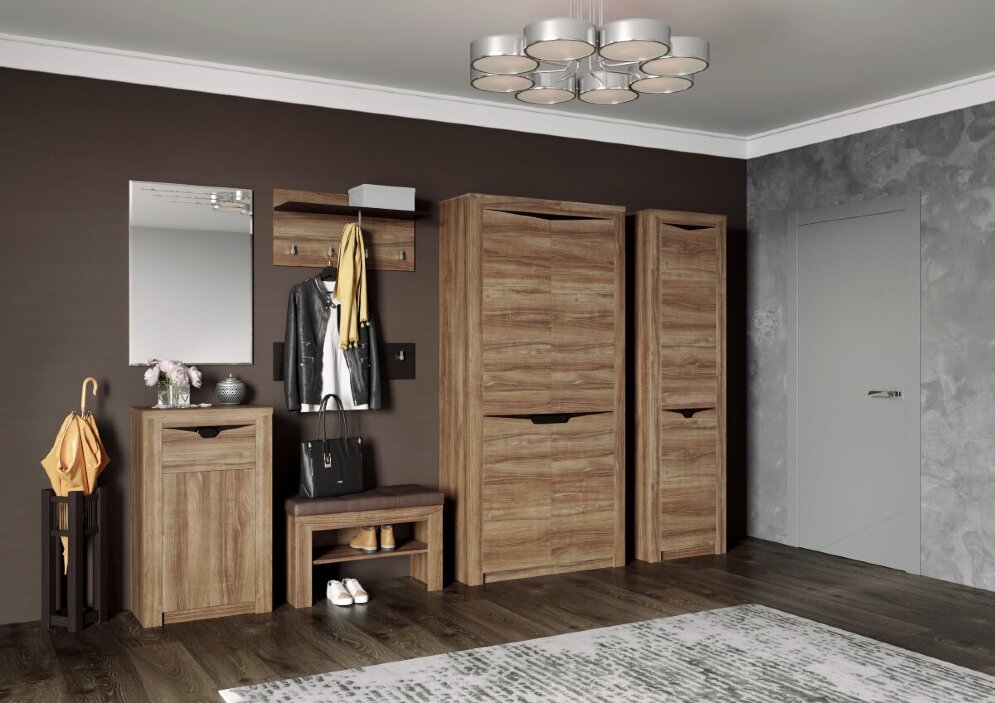 Тумба с дверцей и ящиком Соренто, Дуб стирлинг 