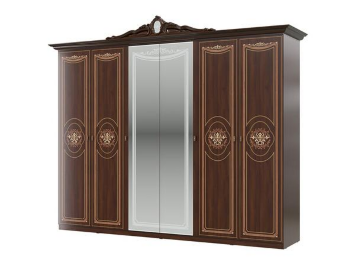 Шкаф 6-ти дверный СГ-03 Грация, Орех