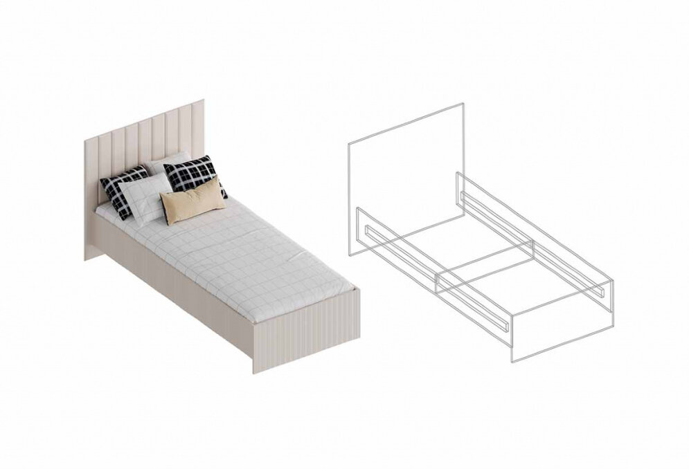 Кровать Тефия 0,9 