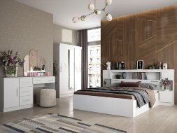 Комод 3 ящика Бася, белый