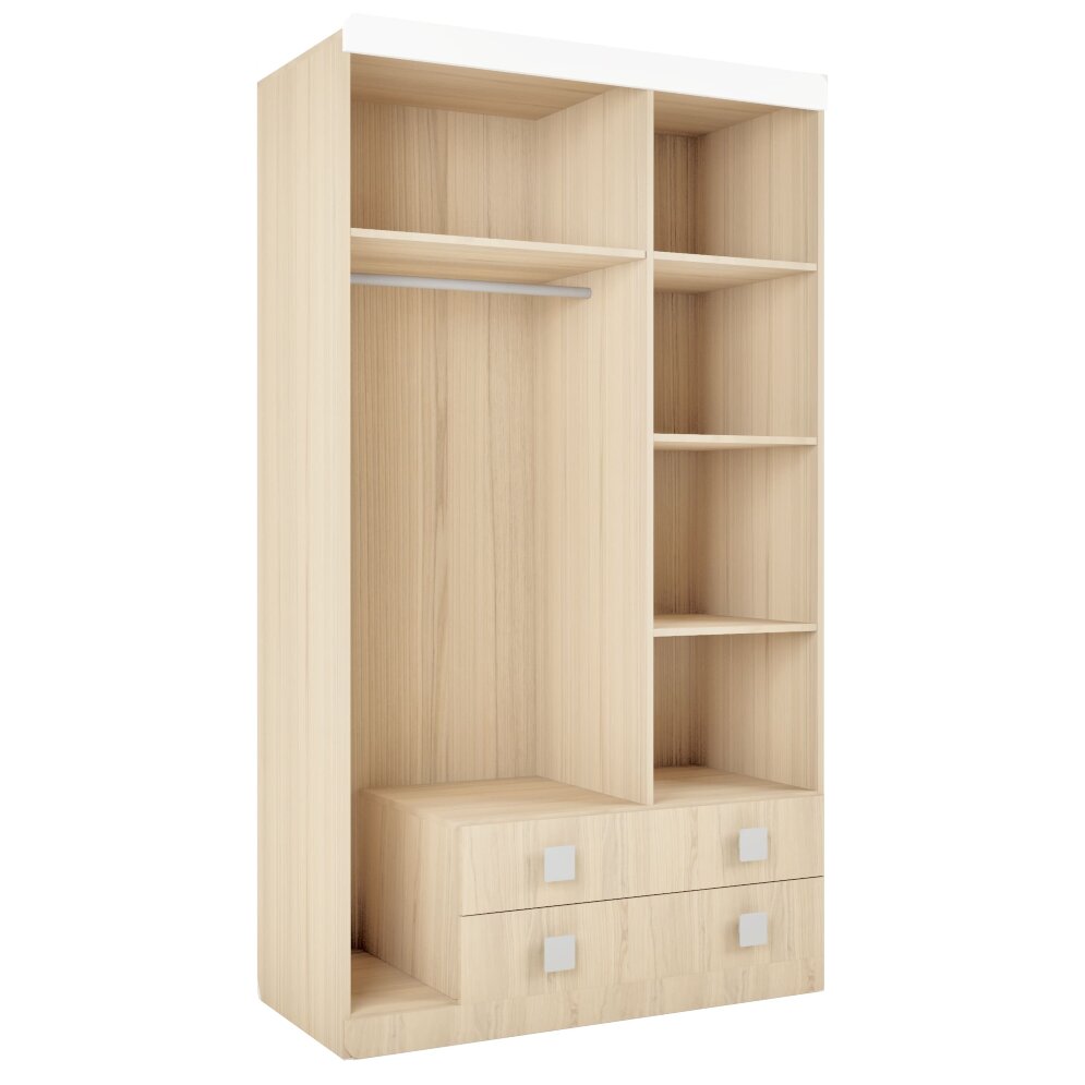 Шкаф 3-дверный Стиль, кофе с молоком 