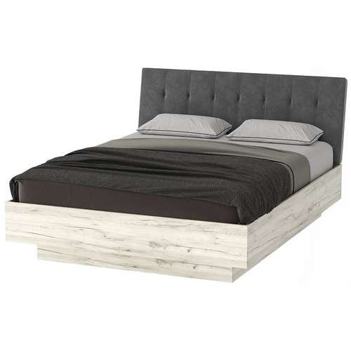 Кровать Соната, Крафт белый / графит 