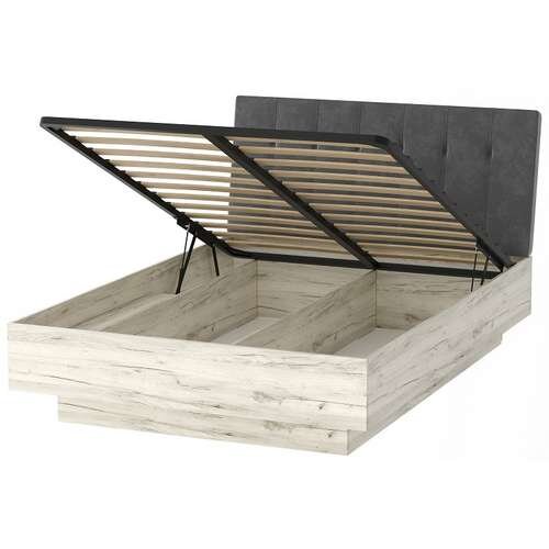 Кровать Соната, Крафт белый / графит 