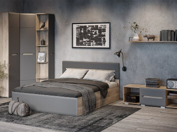 Кровать КР-11 Наоми, графит