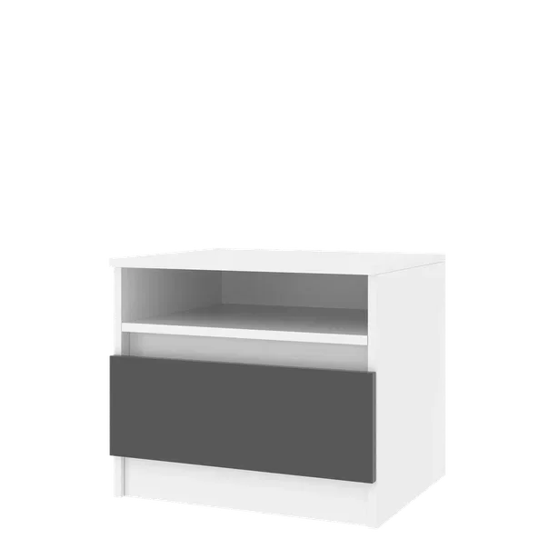 Тумба прикроватная Парус, белый/Графит 