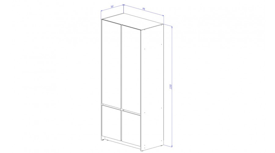 Шкаф ШК-01 Бостон, Анкор светлый 