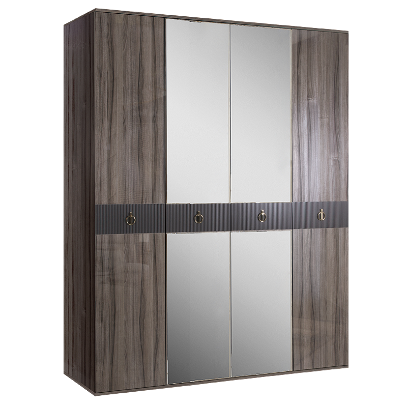 Шкаф 4 двери РМШ1/4(s) (с зеркалами) Rimini Solo 