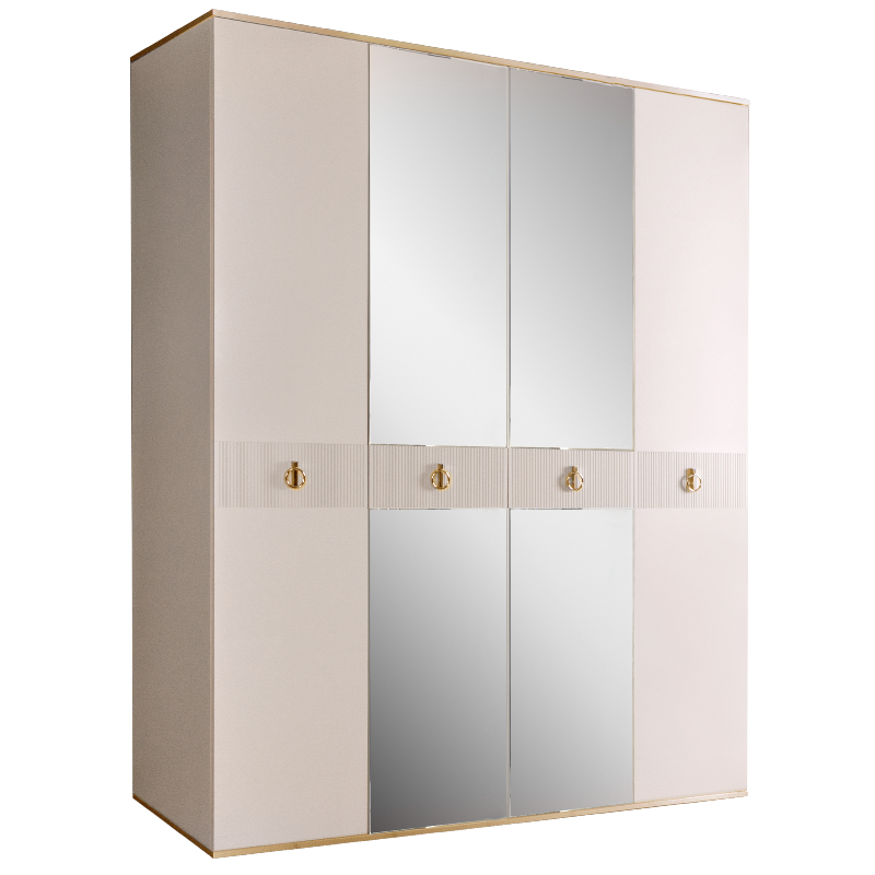 Шкаф 4 двери РМШ1/4(s) (с зеркалами) Rimini Solo 