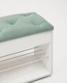 Тумба для обуви Лина, белый / бирюза 