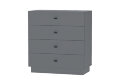 Комод 4 ящика К-1 Квадро, Графит 
