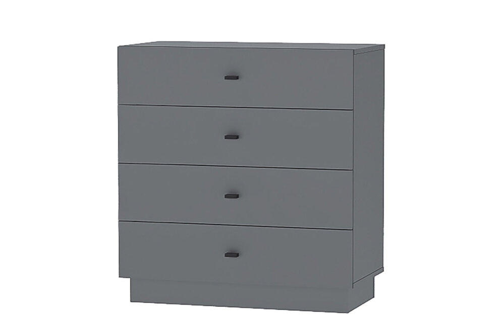 Комод 4 ящика К-1 Квадро, Графит 