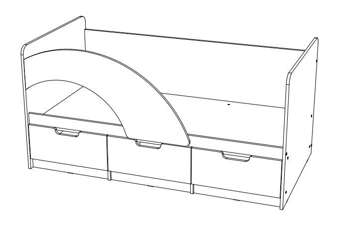 Кровать Юниор-3, бриз 