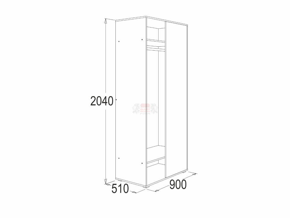 Шкаф угловой стыковочный Омега - 16 