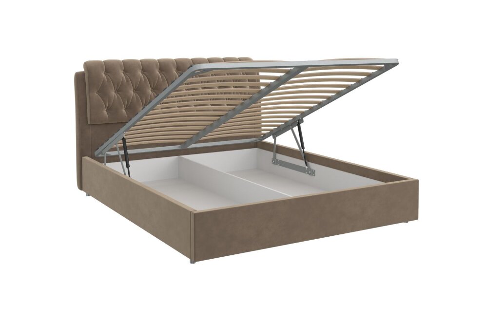 Кровать Белиста, серо-бежевый (вариант 2)  