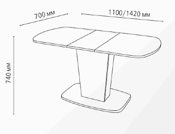 Стол обеденный раздвижной Токио 9, ЛДСП