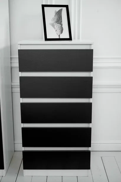 Комод 600 Парус, белый/Графит 