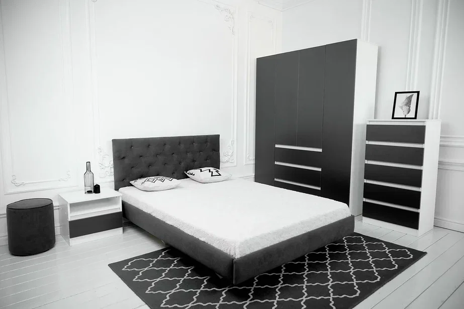 Комод 600 Парус, белый/Графит 