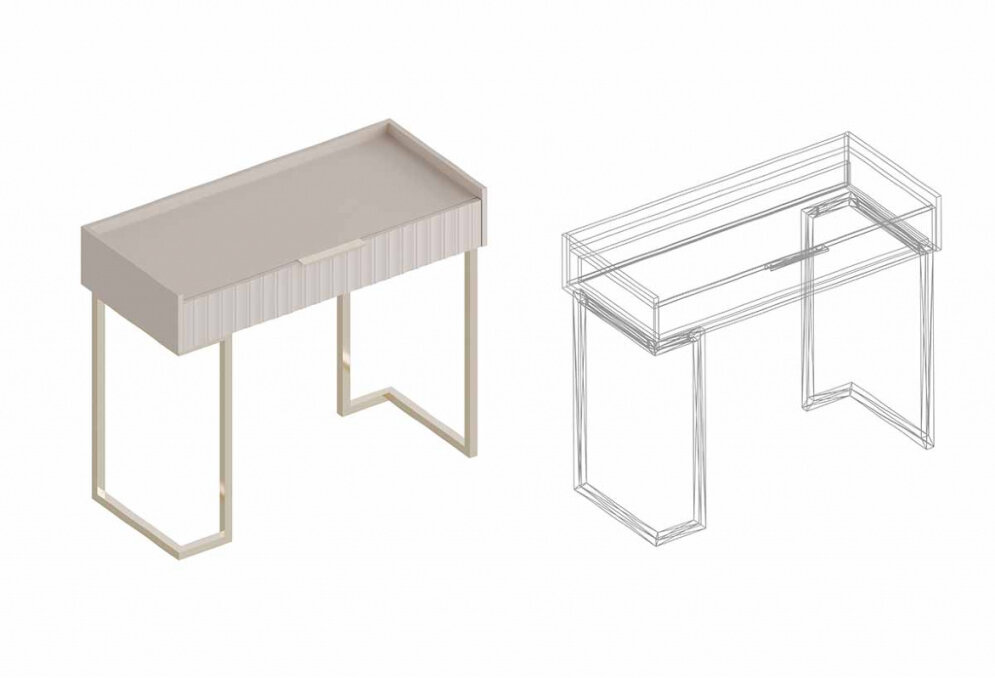Консоль с ящиком Тефия (с подстольем) 