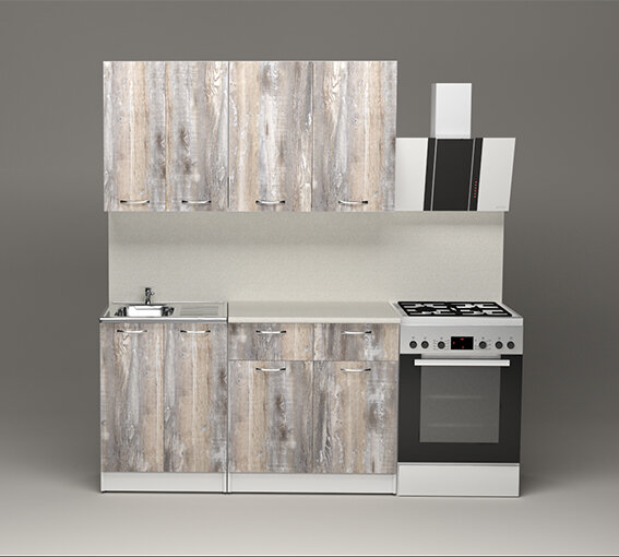 Кухонный гарнитур Арина медиум, 140 см 