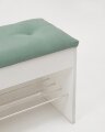 Тумба для обуви Лина, белый / мята 