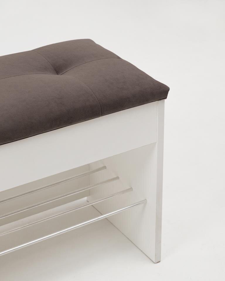 Тумба для обуви Лина, белый / мята 