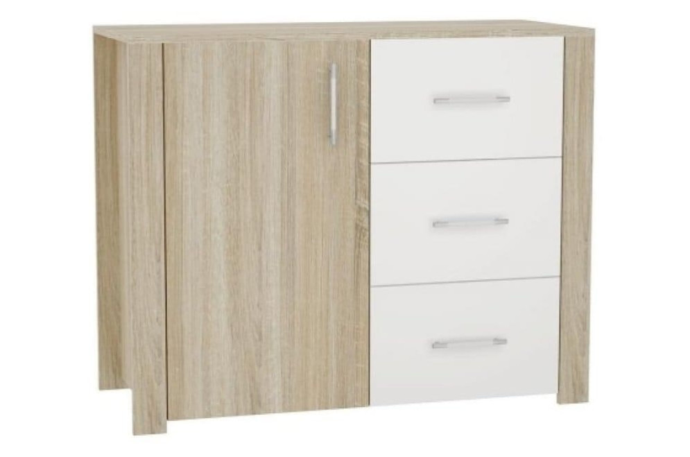 Комод №2 с дверью Сопрано, Сонома/Белый 