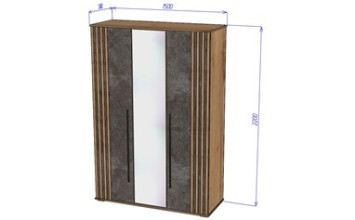 Шкаф 1500 мм 3-х створчатый Марракеш