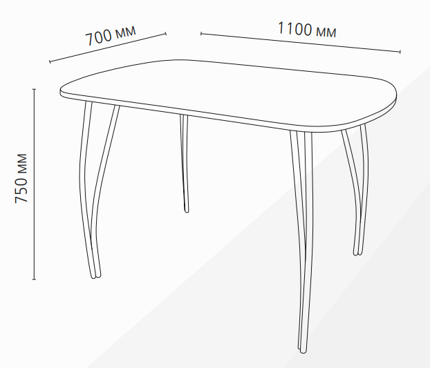 Стол обеденный Сеул опора дуга 