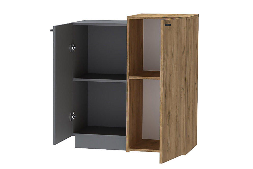 Комод 3 двери К-3 Квадро, Графит   