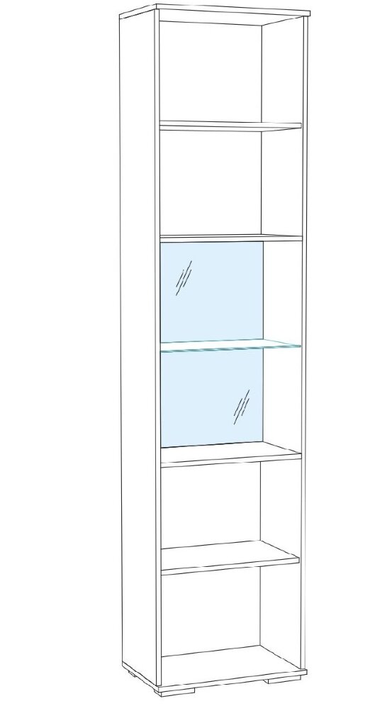 Пенал с витриной Ливорно ЛШ-5, орех донской 